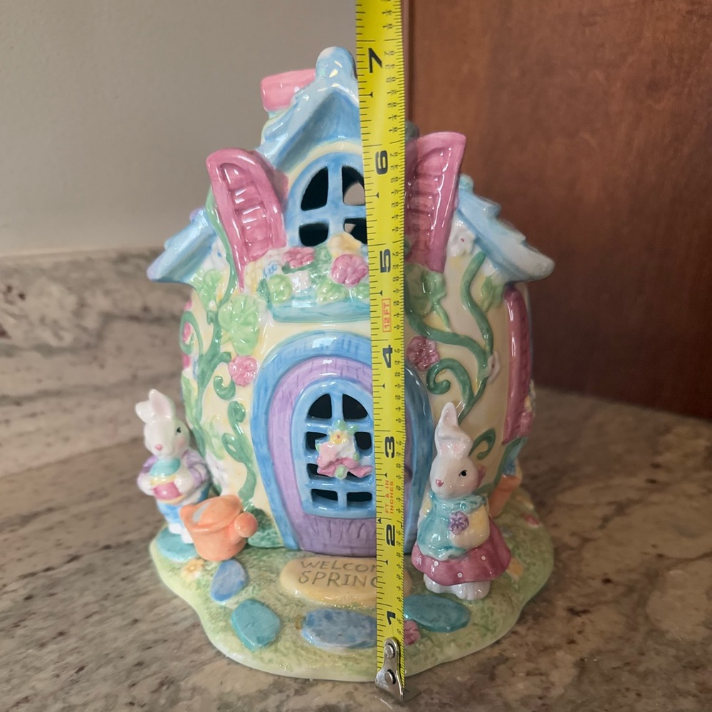 Vintage Avon 2003 Luminous Treasures Spring Garden Tealight House - Picture 10 of 11
